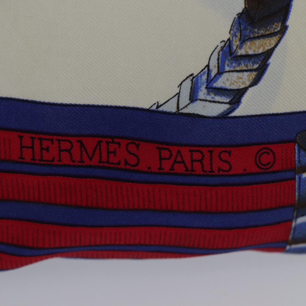 HERMES Carre 90 JUMPING Scarf Silk Blue Auth cl833