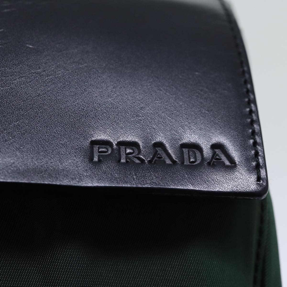 PRADA Shoulder Bag Nylon Green Auth cl835