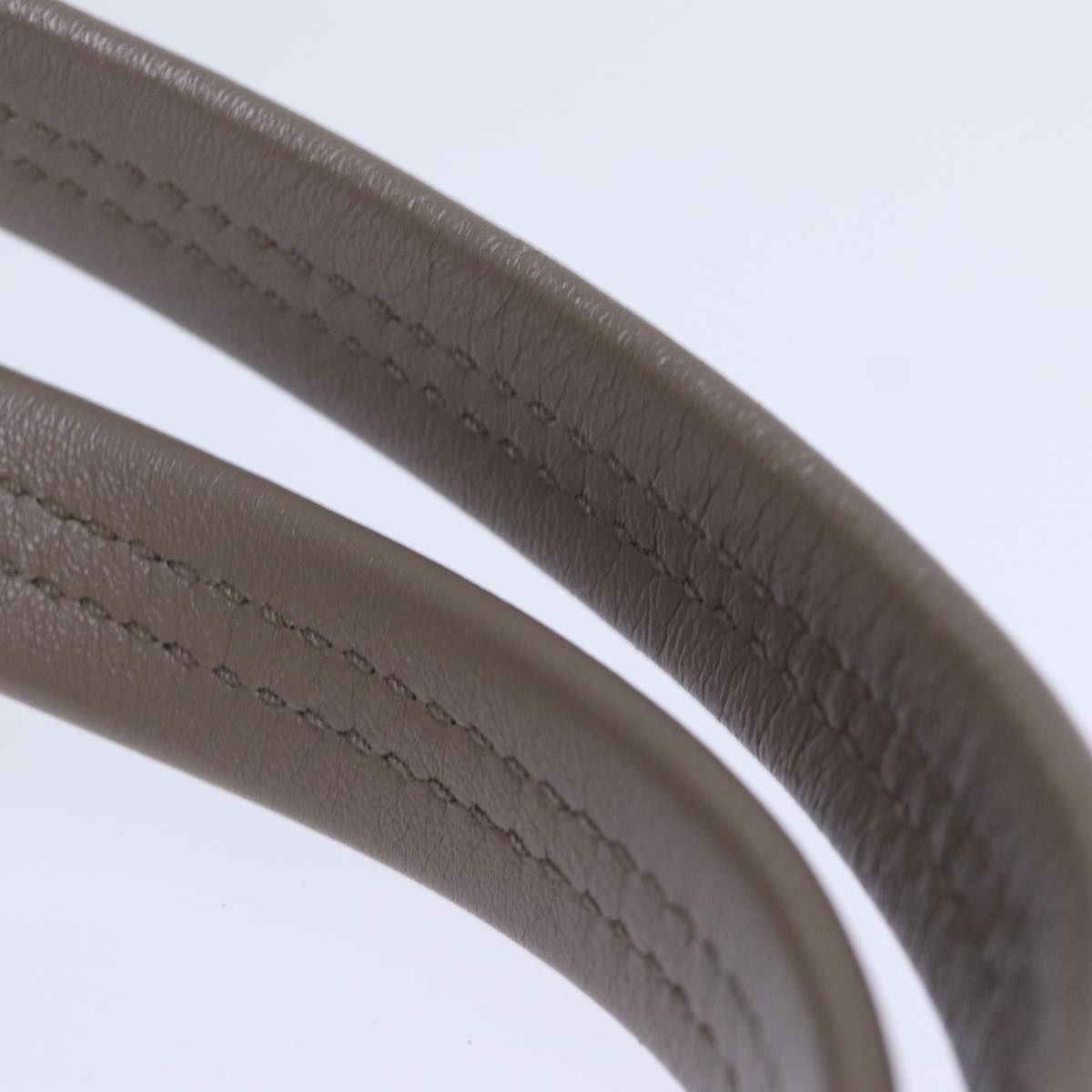 Salvatore Ferragamo Hand Bag Enamel Beige Auth cl837