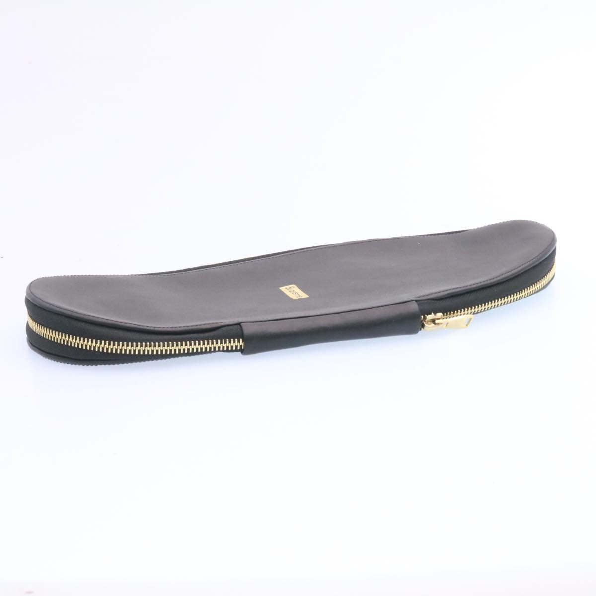 LOUIS VUITTON Supreme Slipper Cover Leather Black LV Auth ds070