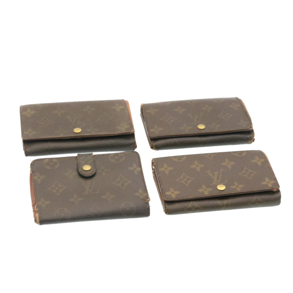 LOUIS VUITTON Monogram Wallet 4Set LV Auth ds107