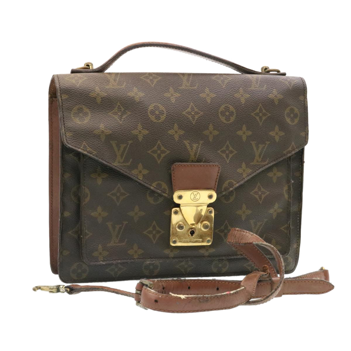 LOUIS VUITTON Monogram Monceau 2Way Shoulder Hand Bag M51185 LV Auth ds120