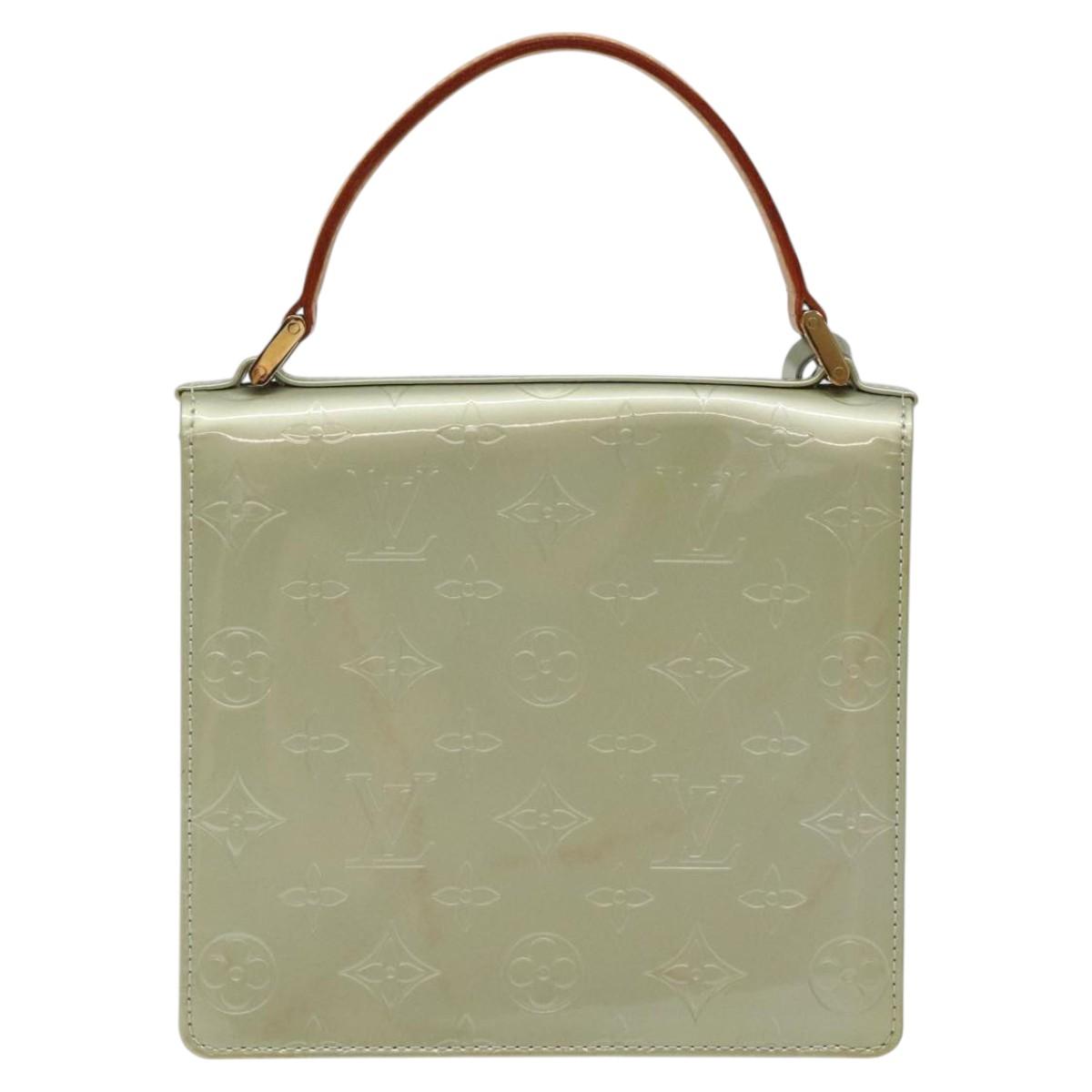 LOUIS VUITTON Monogram Vernis Spring Street Hand Bag Gris M91029 LV Auth EC020