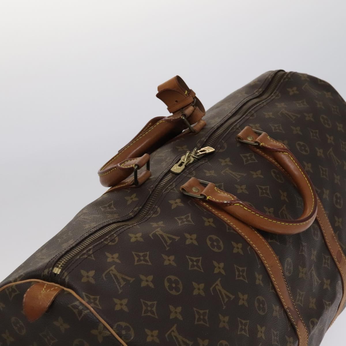LOUIS VUITTON Monogram Keepall 55 Boston Bag M41424 LV Auth EC040