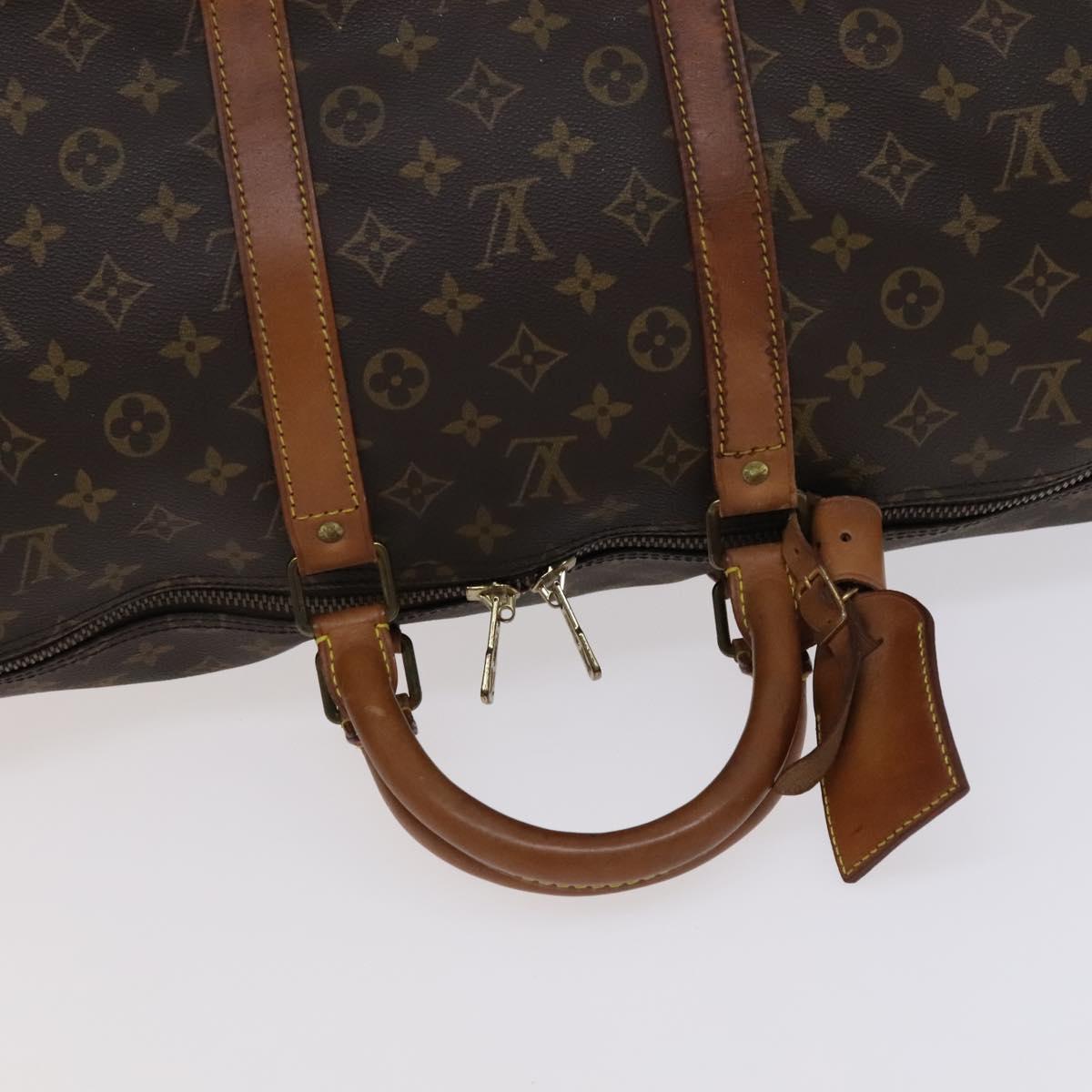 LOUIS VUITTON Monogram Keepall 55 Boston Bag M41424 LV Auth EC040