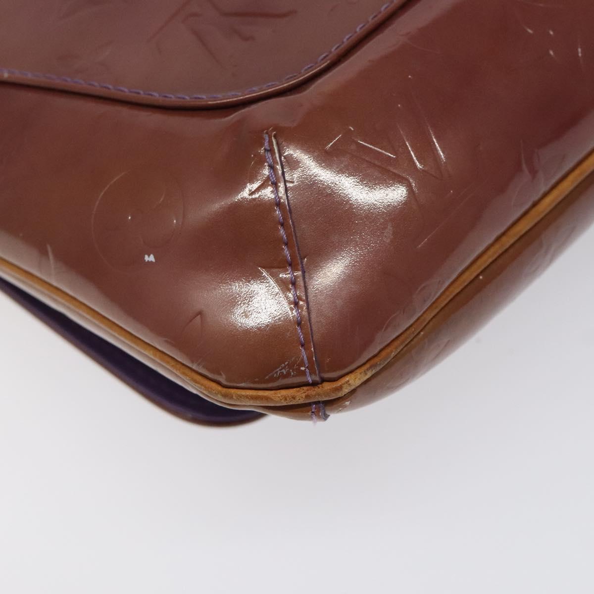 LOUIS VUITTON Monogram Vernis Thompson Street Bag Viole M91095 LV Auth EC046