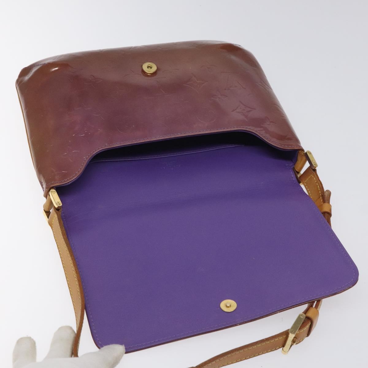 LOUIS VUITTON Monogram Vernis Thompson Street Bag Viole M91095 LV Auth EC046