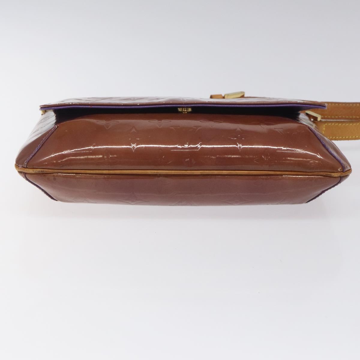 LOUIS VUITTON Monogram Vernis Thompson Street Bag Viole M91095 LV Auth EC046