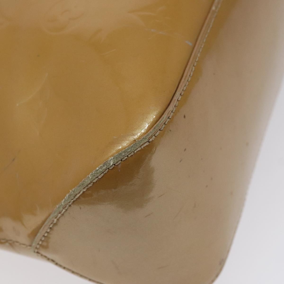 LOUIS VUITTON Monogram Vernis Brentwood Shoulder Bag Noisette M91511 Auth EC047
