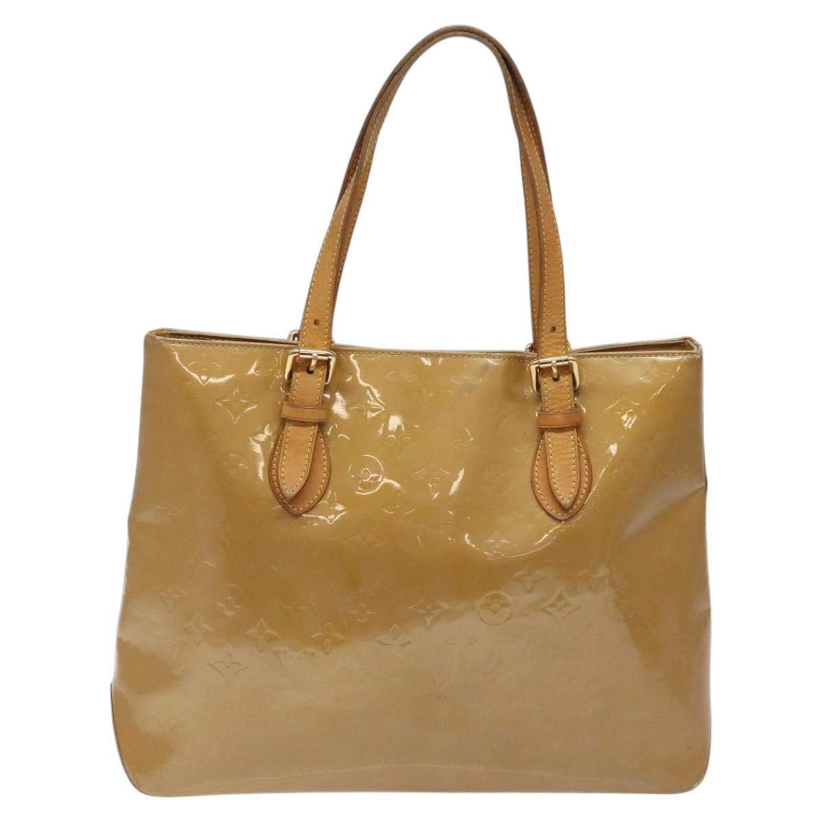 LOUIS VUITTON Monogram Vernis Brentwood Shoulder Bag Noisette M91511 Auth EC047