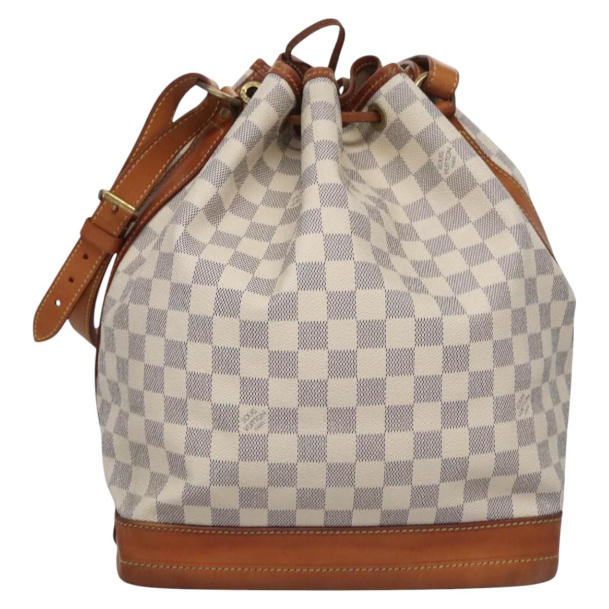 LOUIS VUITTON Damier Azur Noe Shoulder Bag N42222 LV Auth EC079