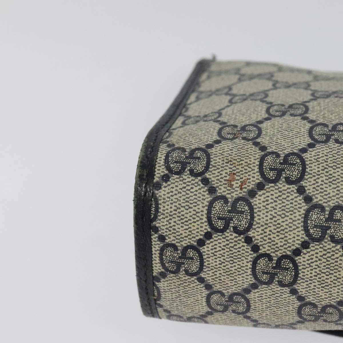 GUCCI GG Supreme Sherry Line Clutch Bag PVC Red Navy 156 01 030 Auth EC080