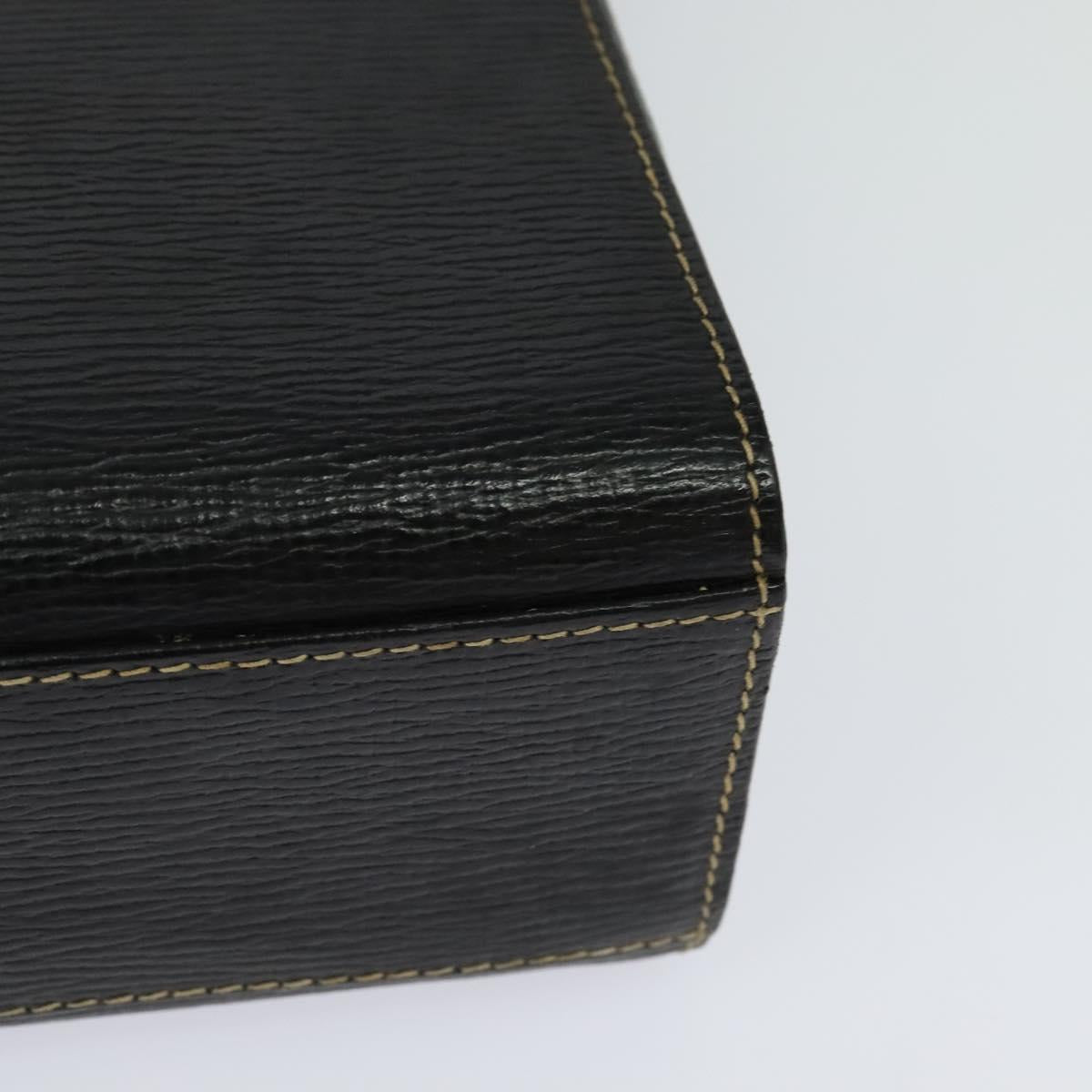 CELINE Shoulder Bag Leather Black Auth EC092