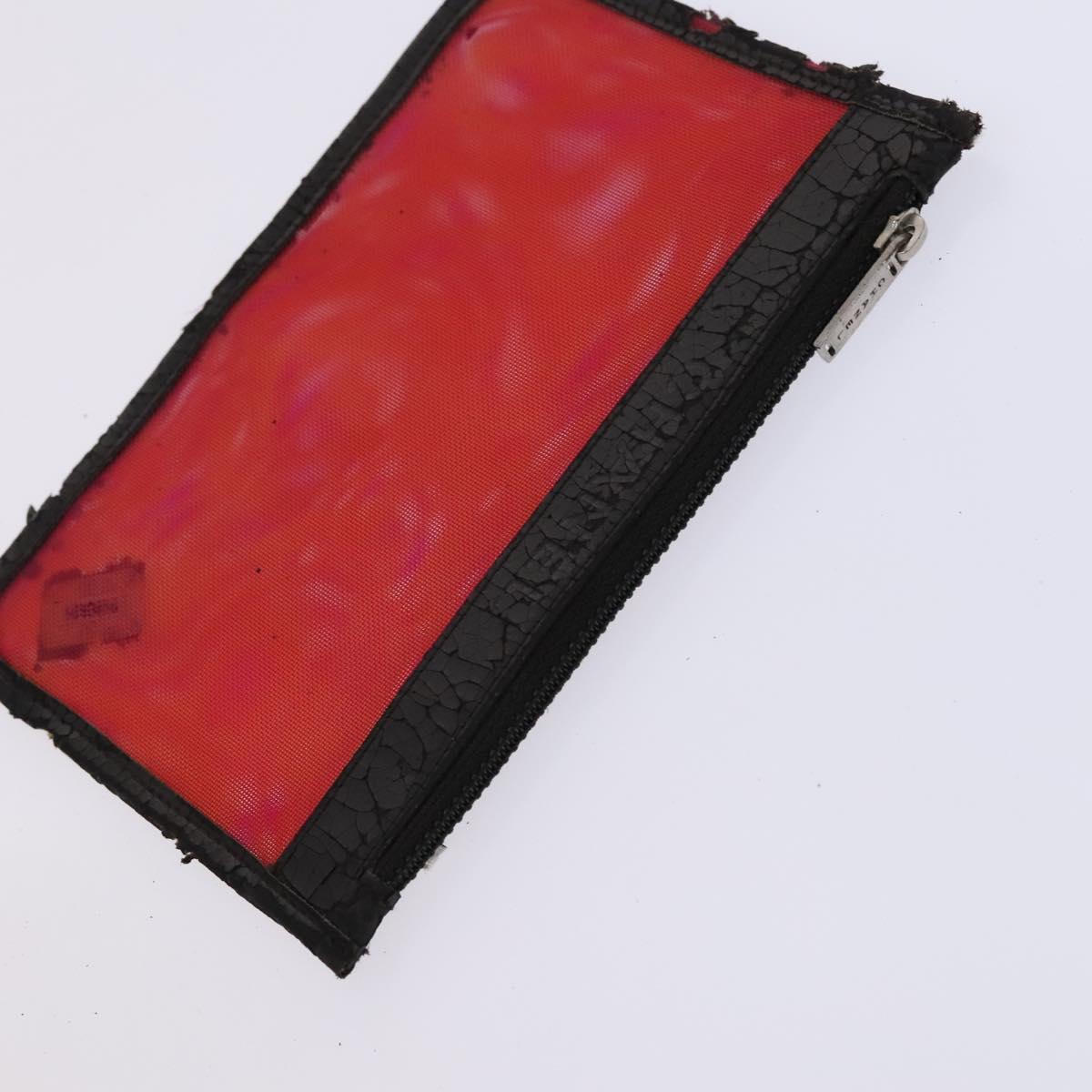 CHANEL Hand Bag Nylon Red CC Auth EC1000