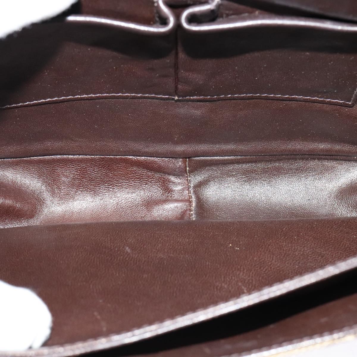 CELINE C Sulky Shoulder Bag Canvas Beige Auth EC1017