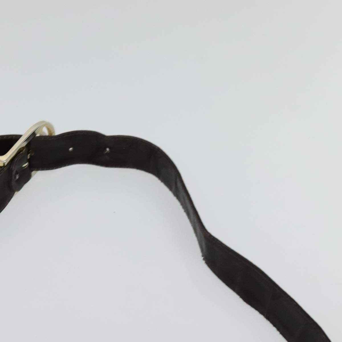 CELINE C Sulky Shoulder Bag Canvas Beige Auth EC1017