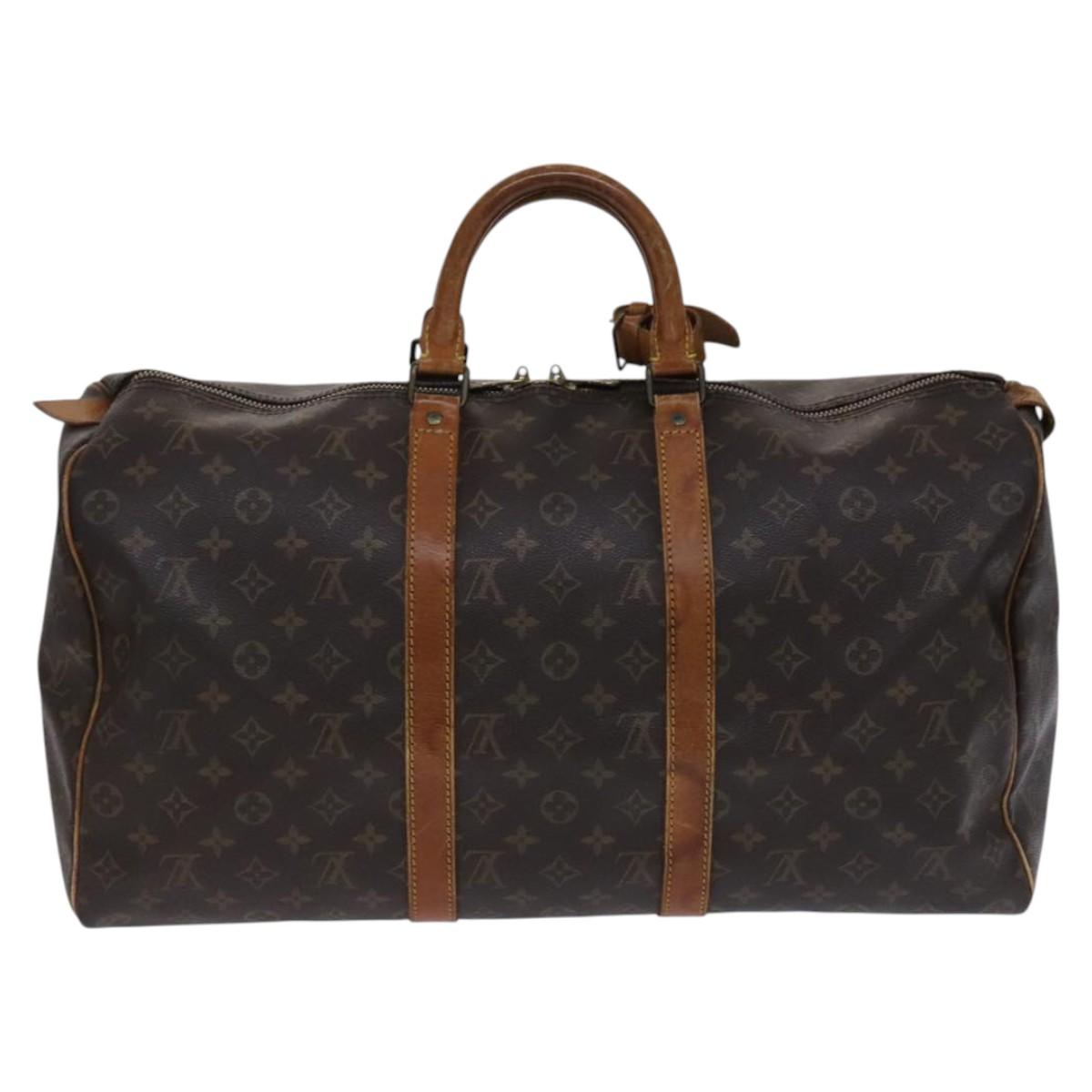 LOUIS VUITTON Monogram Keepall 50 Boston Bag M41426 LV Auth EC1019