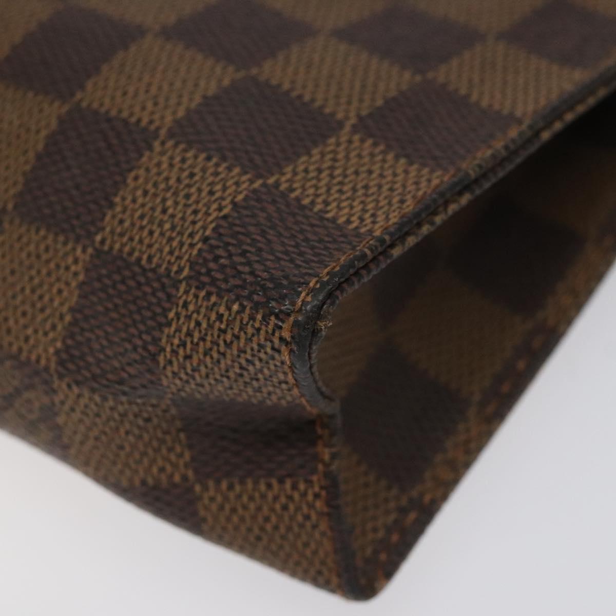LOUIS VUITTON Damier Ebene Poche Toilette 26 Pouch N47543 LV Auth EC1022