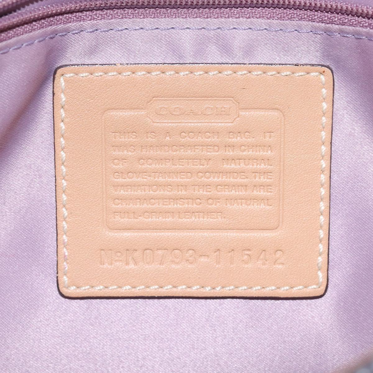 Coach Shoulder Bag Leather Beige Gold Auth EC1029