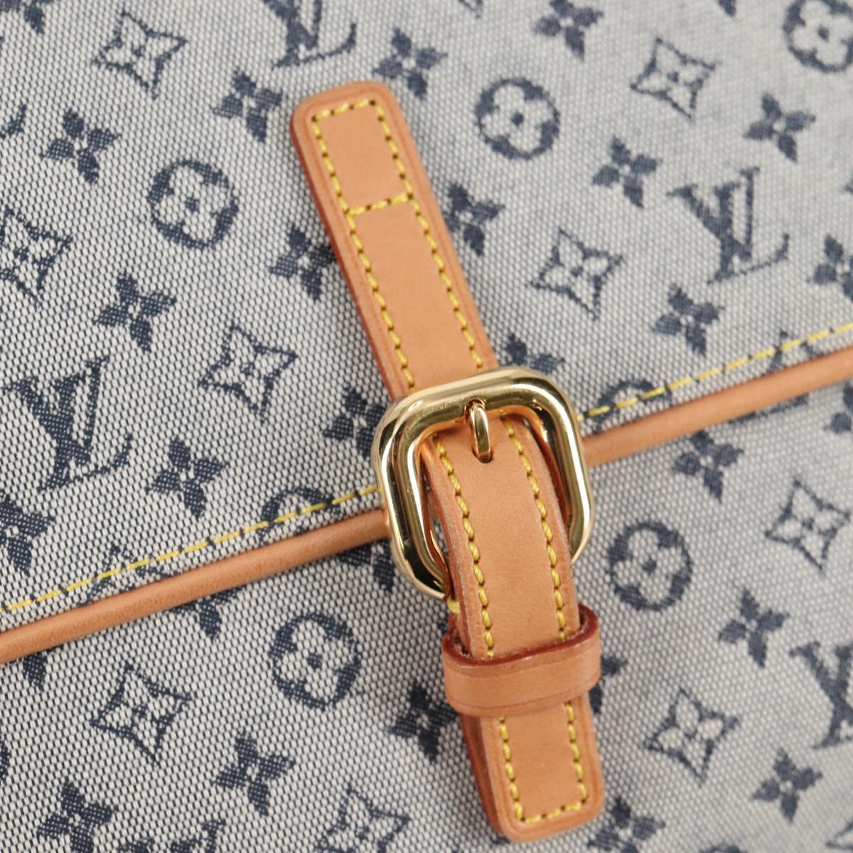 LOUIS VUITTON Monogram Mini Camille Chain Shoulder Bag Blue M92002 Auth EC1035AM