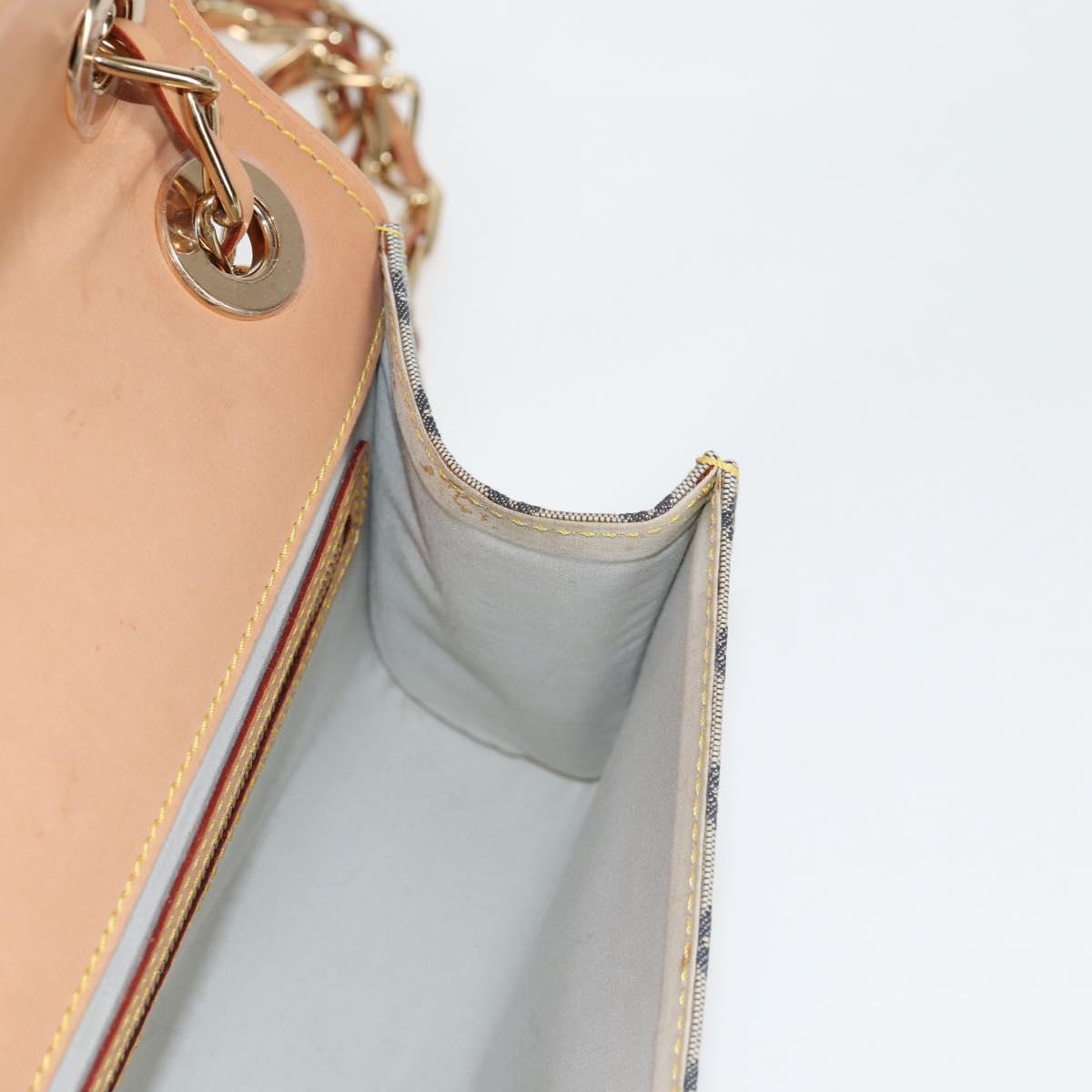 LOUIS VUITTON Monogram Mini Camille Chain Shoulder Bag Blue M92002 Auth EC1035AM