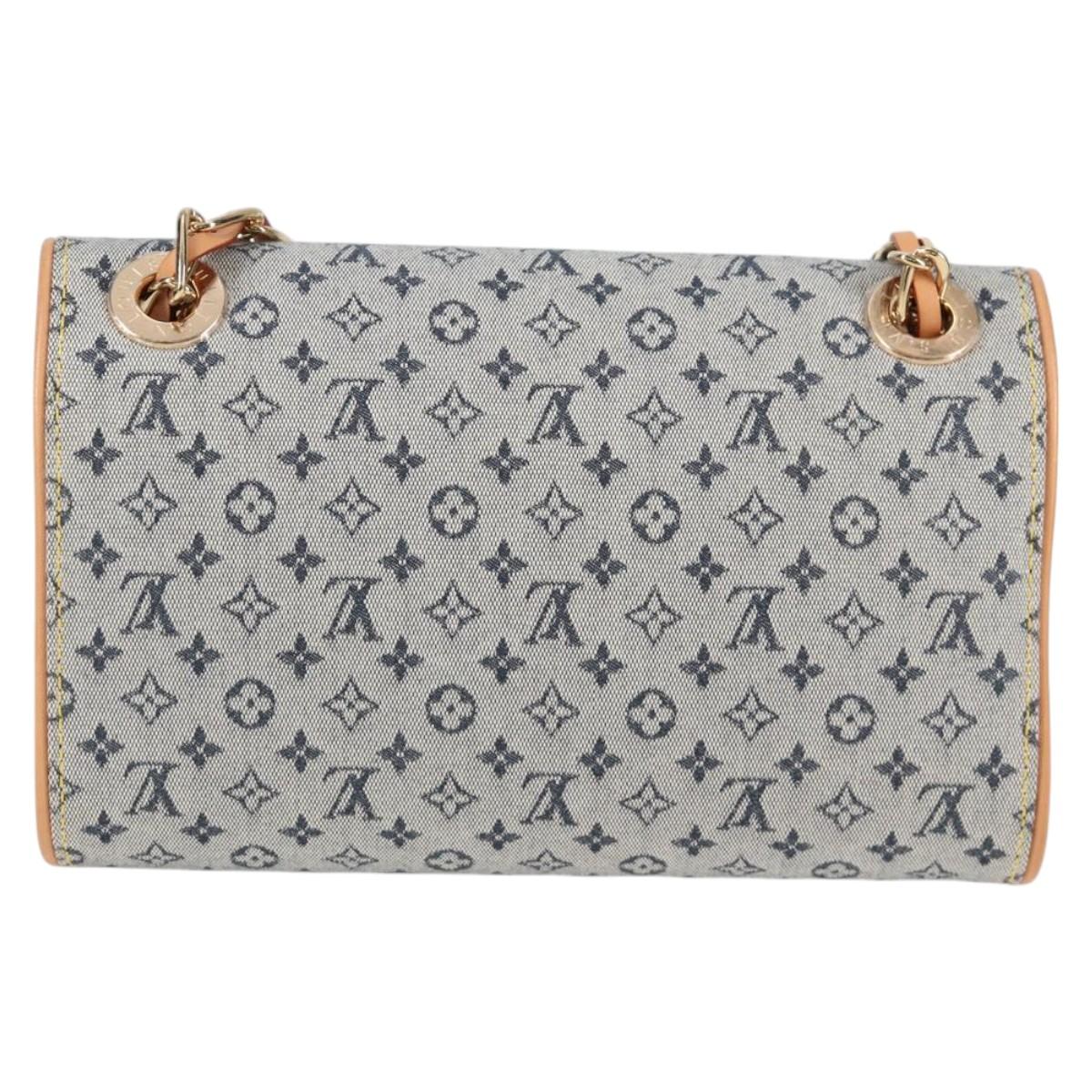 LOUIS VUITTON Monogram Mini Camille Chain Shoulder Bag Blue M92002 Auth EC1035AM