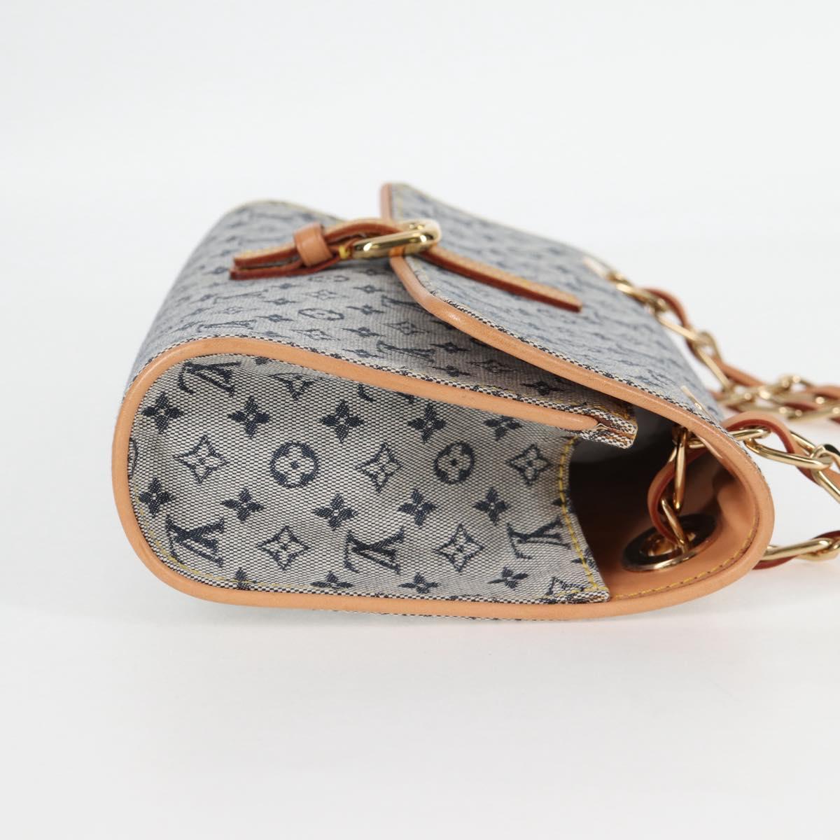 LOUIS VUITTON Monogram Mini Camille Chain Shoulder Bag Blue M92002 Auth EC1035AM