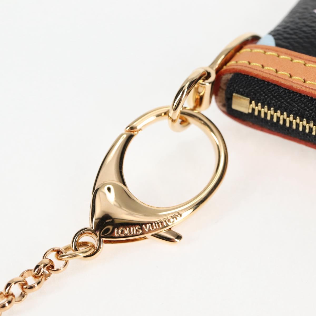 LOUIS VUITTON Multicolor Pochette Mira PM Pouch Black M60099 LV Auth EC1036SM