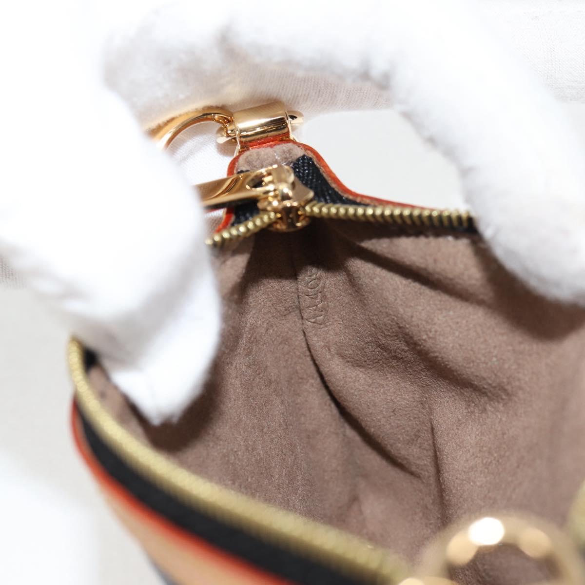 LOUIS VUITTON Multicolor Pochette Mira PM Pouch Black M60099 LV Auth EC1036SM