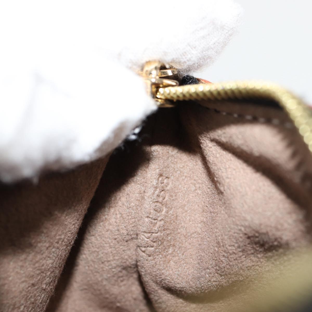 LOUIS VUITTON Multicolor Pochette Mira PM Pouch Black M60099 LV Auth EC1036SM