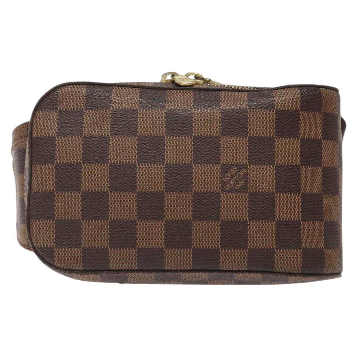LOUIS VUITTON Damier Ebene Geronimos Shoulder Bag N51994 LV Auth EC1038