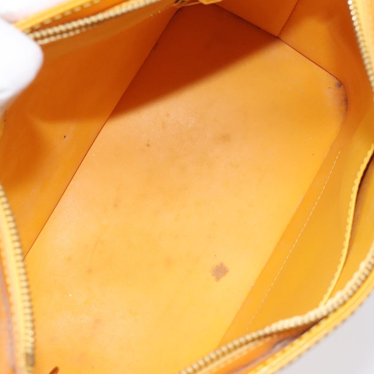 LOUIS VUITTON Monogram Vernis Houston Hand Bag Jaune M91121 LV Auth EC113