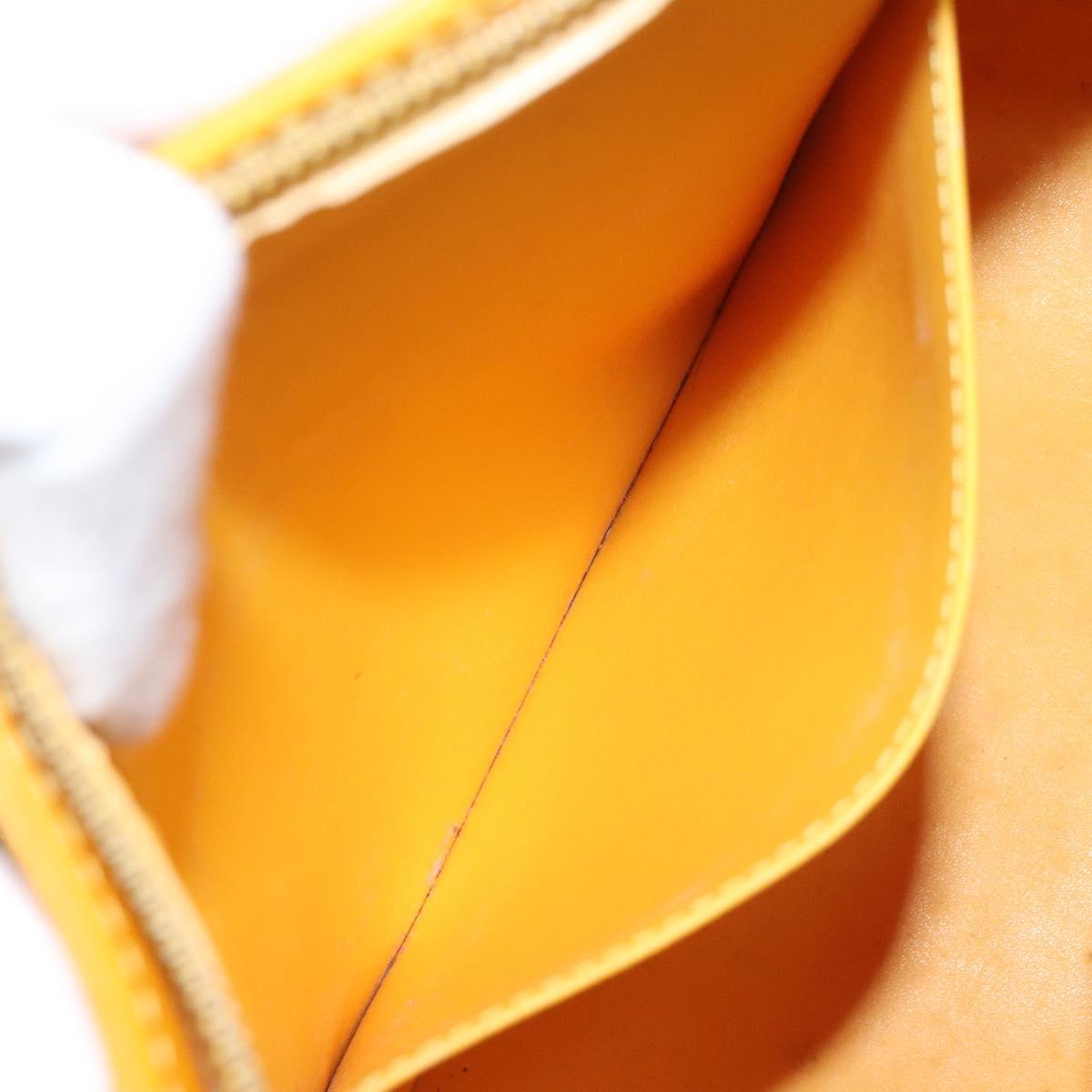 LOUIS VUITTON Monogram Vernis Houston Hand Bag Jaune M91121 LV Auth EC113