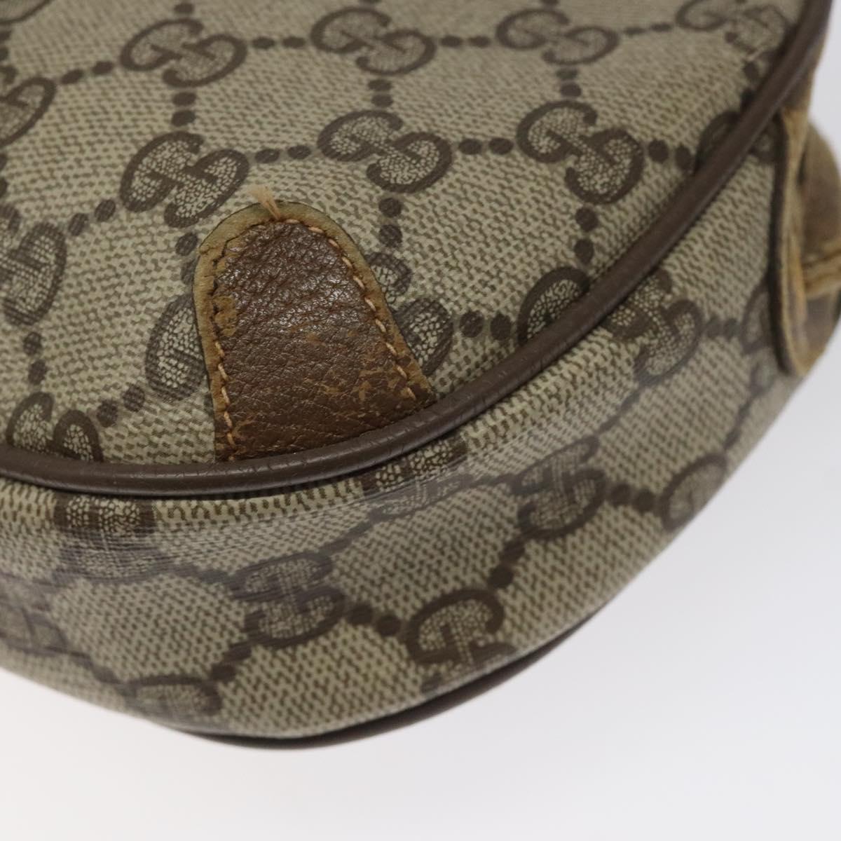 GUCCI GG Supreme Web Sherry Line Shoulder Bag PVC Beige 89 02 066 Auth EC117