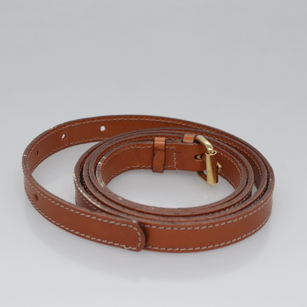 CELINE Macadam Canvas Hand Bag PVC Leather 2way Brown Auth EC148