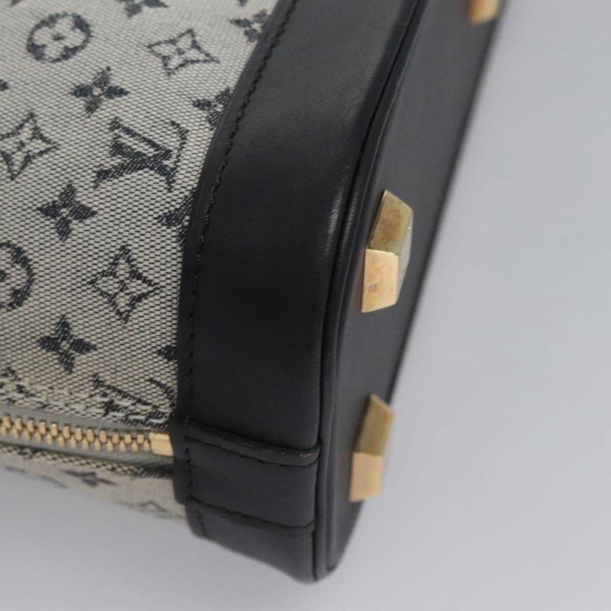 LOUIS VUITTON Monogram Mini Alma Haut Hand Bag Blue M92202 LV Auth EC183