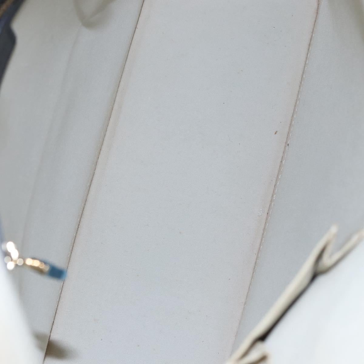 LOUIS VUITTON Monogram Mini Alma Haut Hand Bag Blue M92202 LV Auth EC183