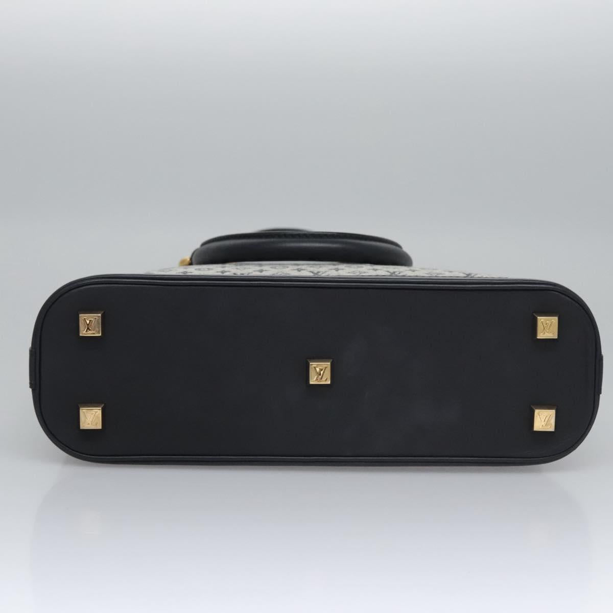 LOUIS VUITTON Monogram Mini Alma Haut Hand Bag Blue M92202 LV Auth EC183