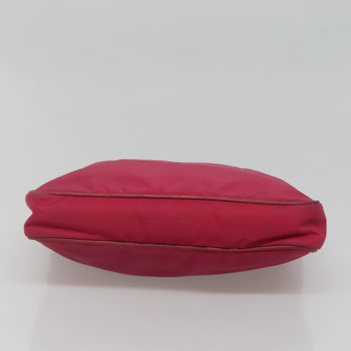 PRADA Shoulder Bag Nylon Pink Gold Auth EC191