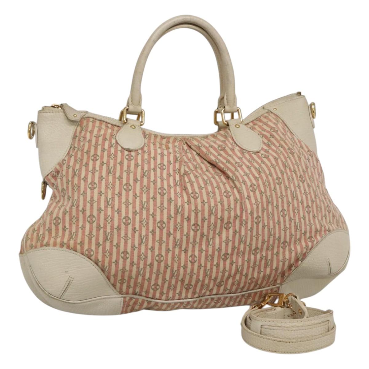 LOUIS VUITTON Mini Lin Marina GM Hand Bag Croisette 2way Pink M95493 Auth EC192