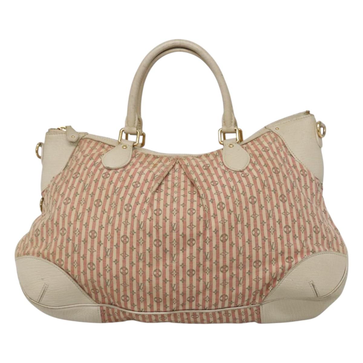 LOUIS VUITTON Mini Lin Marina GM Hand Bag Croisette 2way Pink M95493 Auth EC192