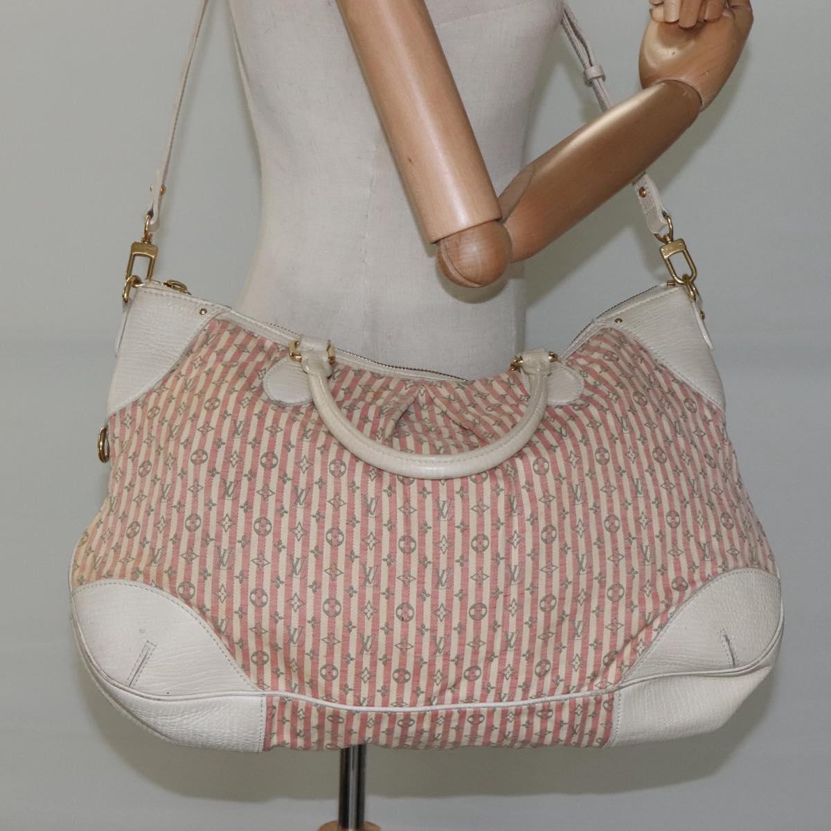 LOUIS VUITTON Mini Lin Marina GM Hand Bag Croisette 2way Pink M95493 Auth EC192