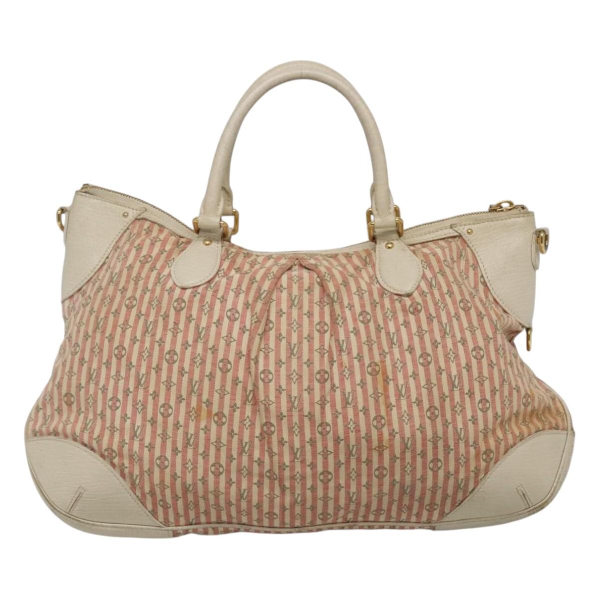 LOUIS VUITTON Mini Lin Marina GM Hand Bag Croisette 2way Pink M95493 Auth EC192