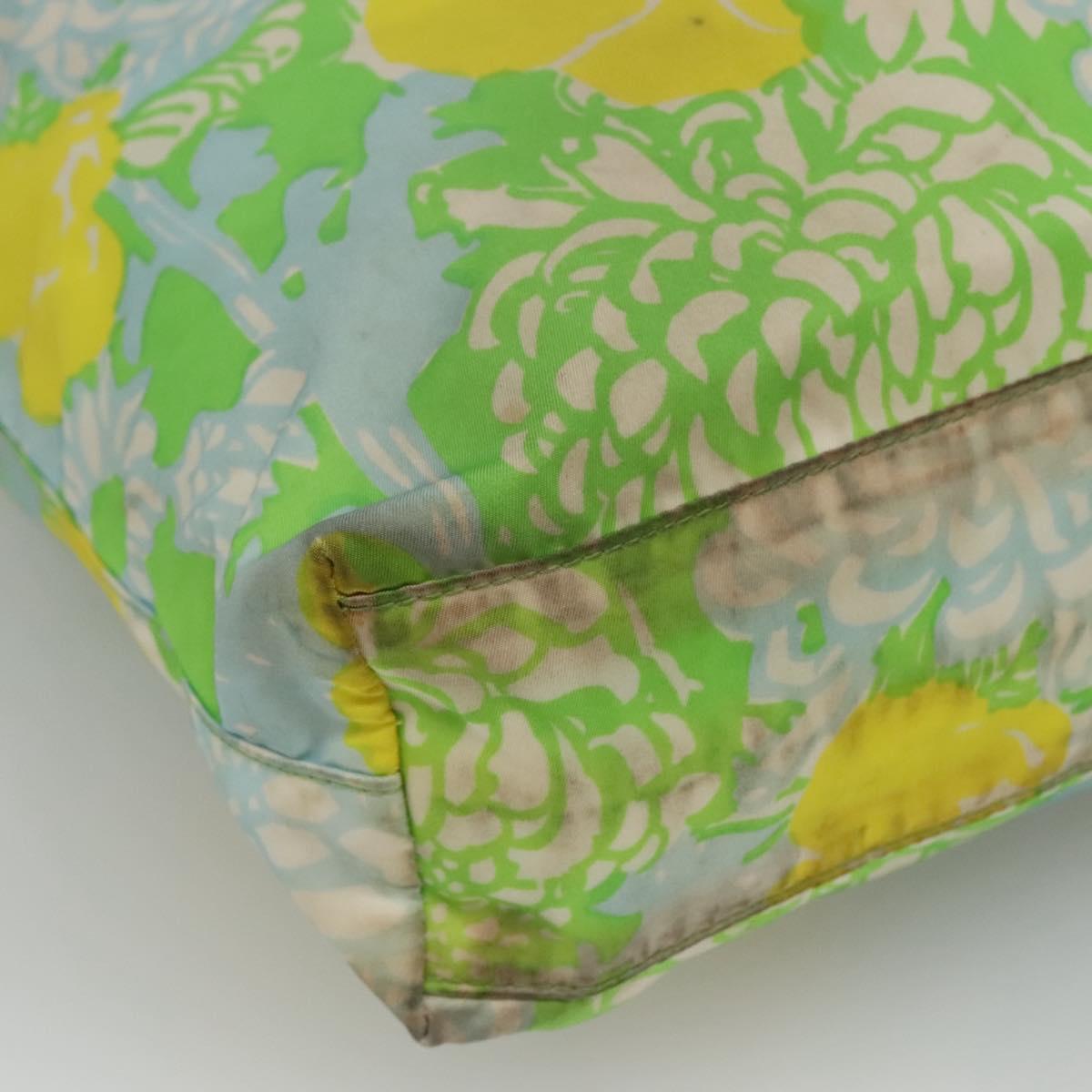 PRADA Tote Bag Nylon Yellow Gold Auth EC197