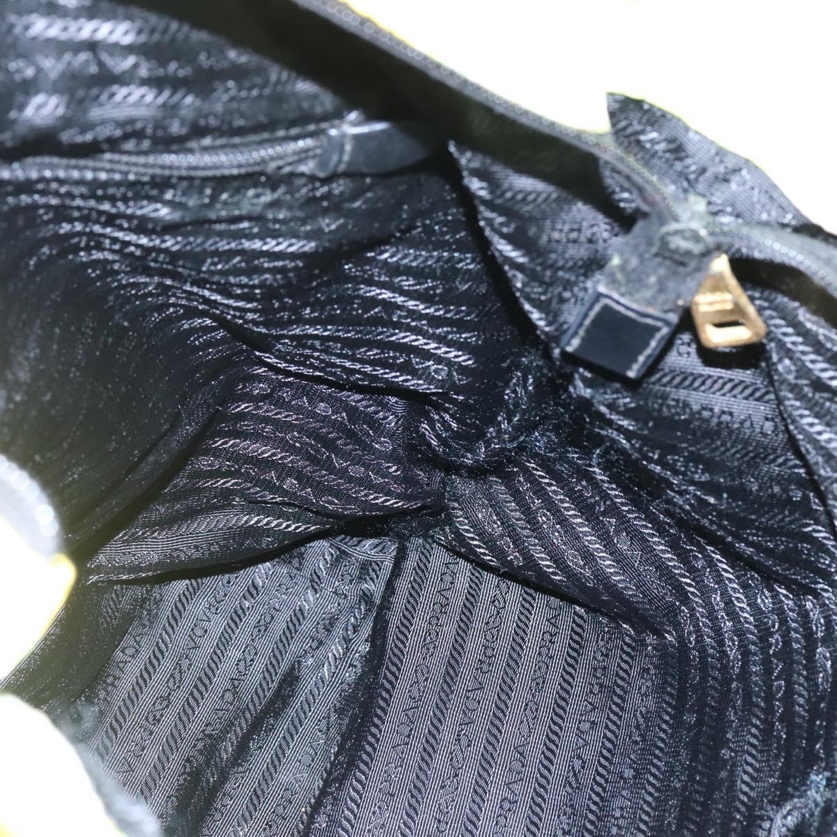 PRADA Tote Bag Nylon Yellow Gold Auth EC197