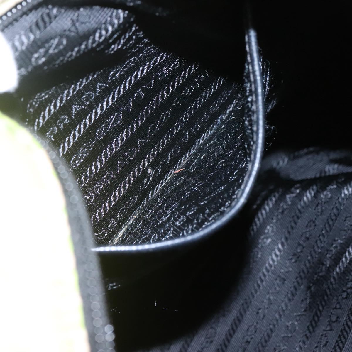 PRADA Tote Bag Nylon Yellow Gold Auth EC197