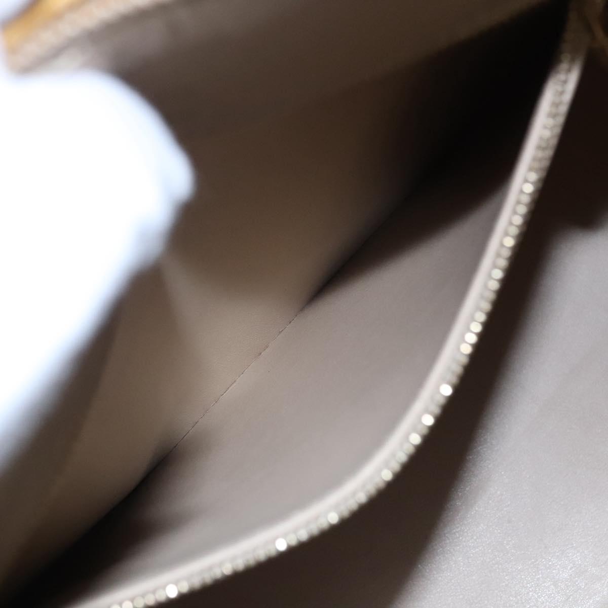 LOUIS VUITTON Monogram Vernis Houston Hand Bag Beige M91004 LV Auth EC214