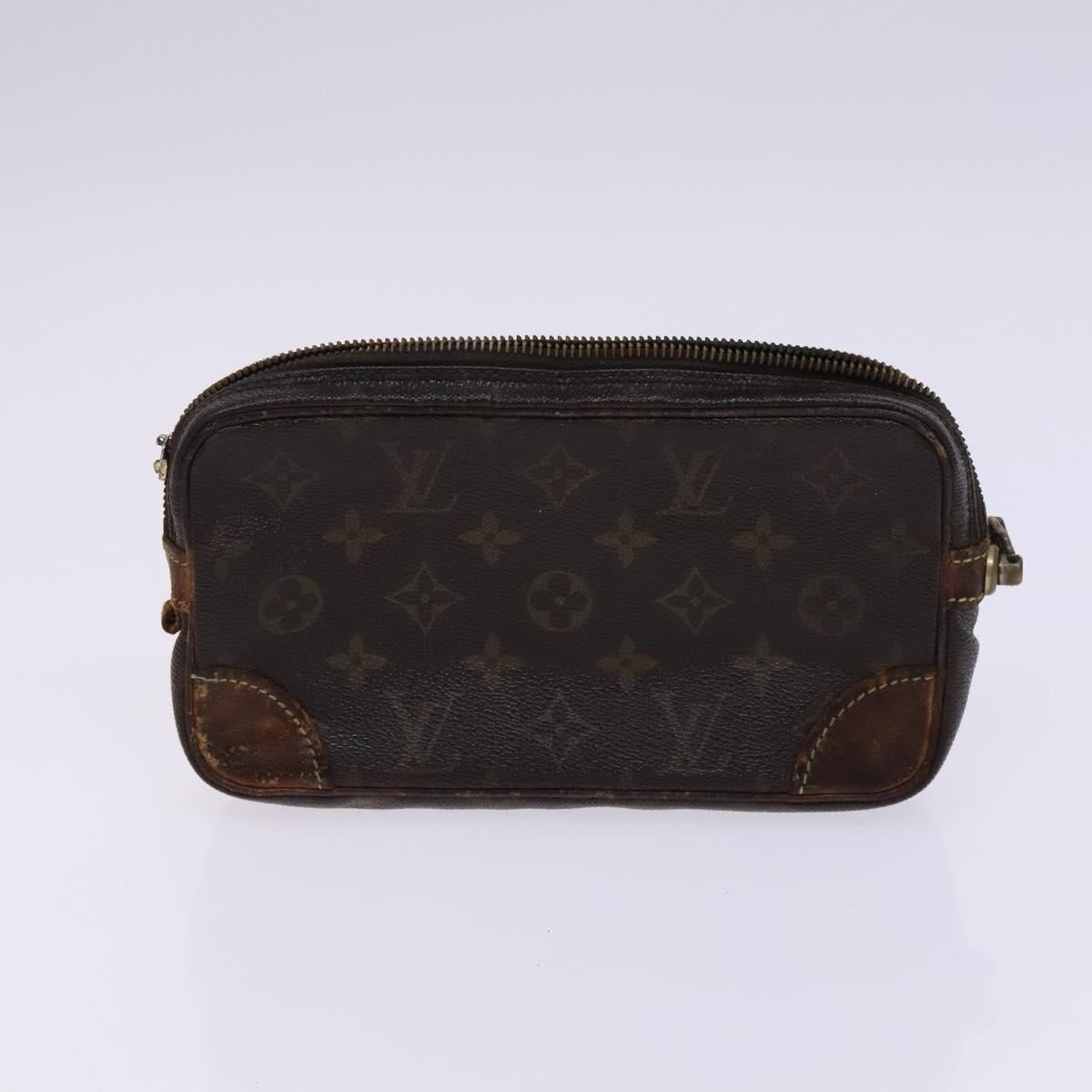 LOUIS VUITTON Monogram Clutch Bag 2 Set LV Auth EC228