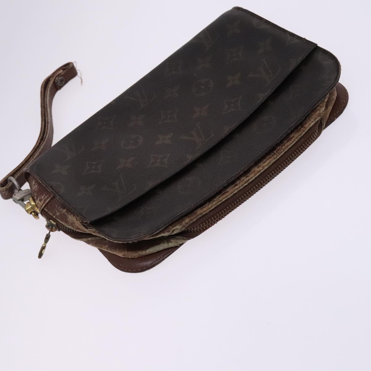 LOUIS VUITTON Monogram Clutch Bag 2 Set LV Auth EC228