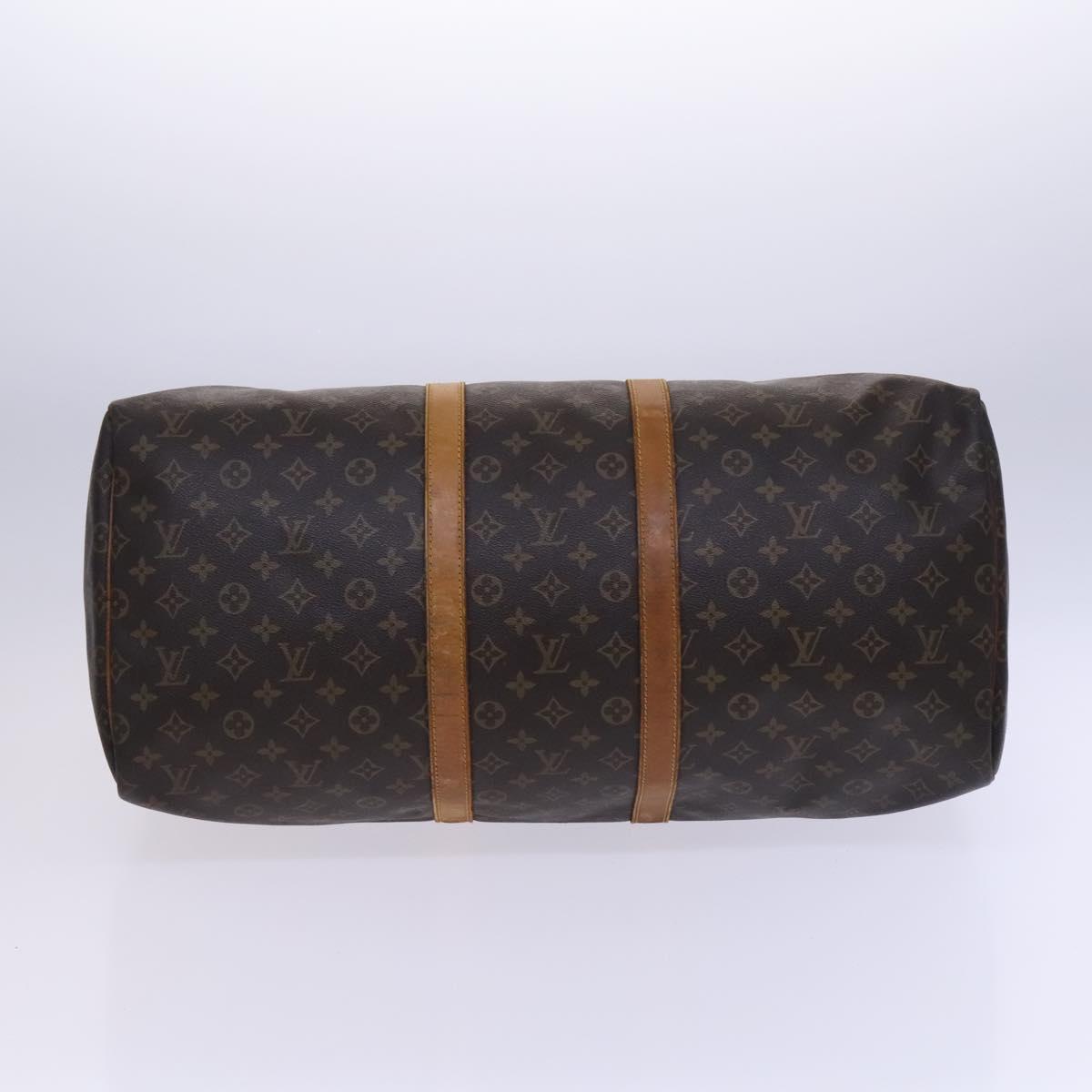 LOUIS VUITTON Monogram Keepall 55 Boston Bag M41424 LV Auth EC242